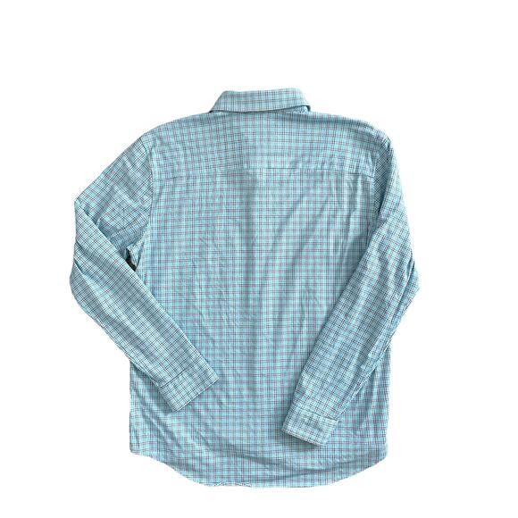 BUTTERCLOTH Icy Cotton Men's L Regular Fit Button Up Shirt Blue White Gray - Picture 4 of 12
